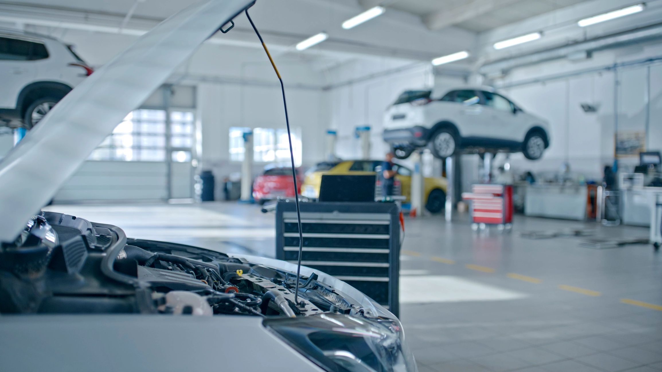 Japanese car repair modern garage