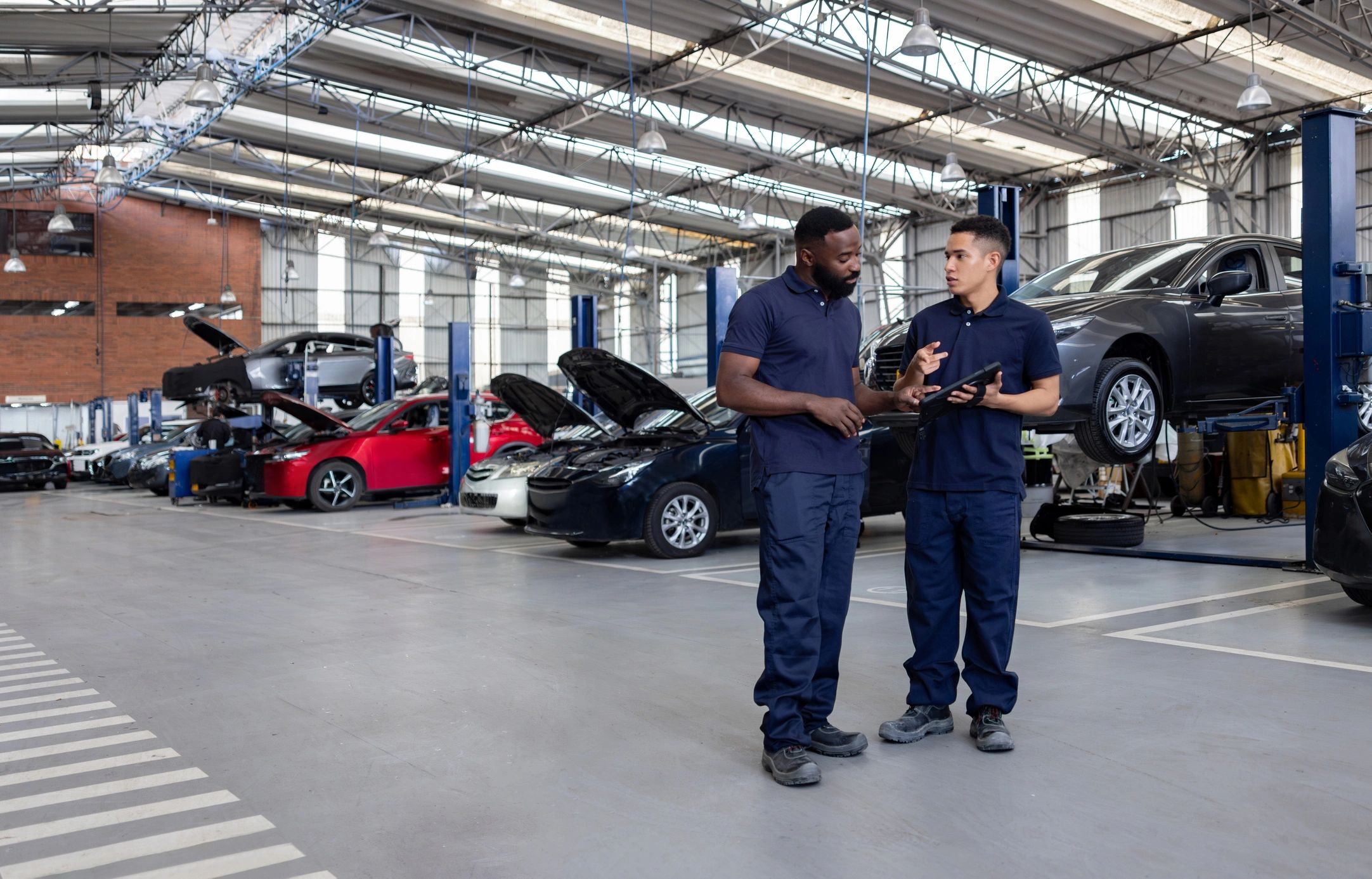 Modern Japanese auto repair shop